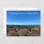 Carte Postale Salutations de Los Altos Hills ! (Devant / Derrière)