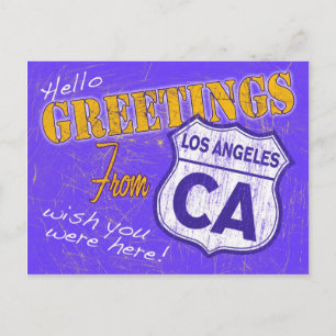 Carte Postale Salutations de Los Angeles California Postcard