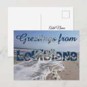 Carte Postale Salutations de Louisiana State Flag Hearts USA (Devant / Derrière)