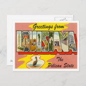 Carte Postale Salutations De Louisiane (Devant / Derrière)
