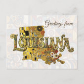 Carte Postale Salutations de Louisiane (Devant)