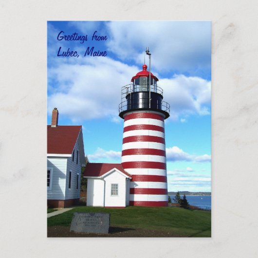 Carte Postale Salutations de Lubec, Maine (Devant)