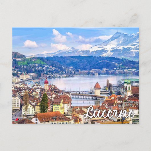 Carte Postale Salutations De Lucerne, Suisse (Devant)