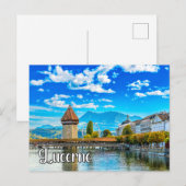 Carte Postale Salutations De Lucerne, Suisse (Devant / Derrière)