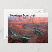 Carte Postale Salutations de l'Utah : Dead Horse Point State Par (Devant / Derrière)