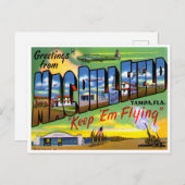 Carte Postale Salutations de Mac Dill Field, Tampa, Floride (Devant / Derrière)