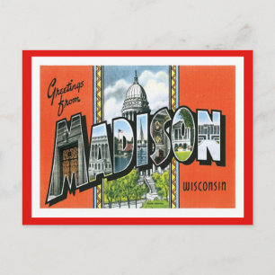 Carte Postale Salutations de Madison Wisconsin US City