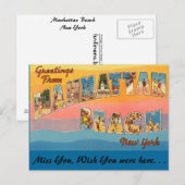 Carte Postale Salutations de Manhattan Beach (Devant / Derrière)