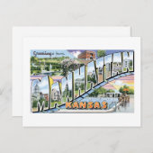 Carte Postale Salutations de Manhattan, Kansas ! (Devant / Derrière)