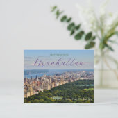 Carte Postale Salutations de Manhattan New York Voyage (Debout devant)