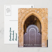 Carte Postale Salutations de Marrakech Maroc (Devant / Derrière)