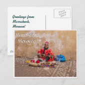 Carte Postale Salutations de Marrakech Maroc (Devant / Derrière)