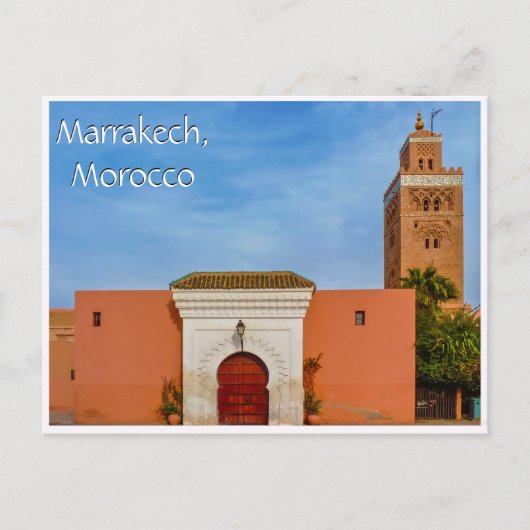 Carte Postale Salutations de Marrakech Maroc (Devant)