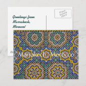 Carte Postale Salutations de Marrakech Maroc (Devant / Derrière)