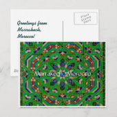 Carte Postale Salutations de Marrakech Maroc (Devant / Derrière)