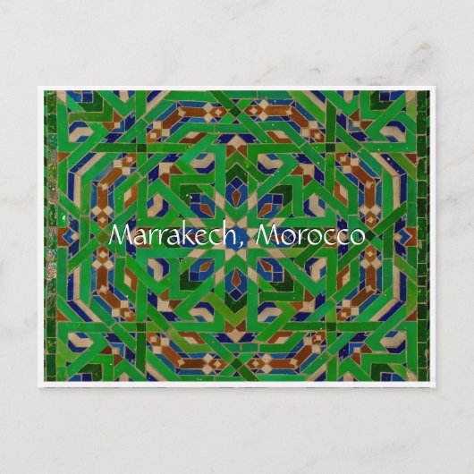 Carte Postale Salutations de Marrakech Maroc (Devant)