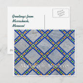 Carte Postale Salutations de Marrakech Maroc (Devant / Derrière)