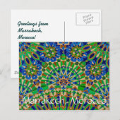 Carte Postale Salutations de Marrakech Maroc (Devant / Derrière)