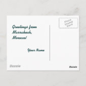 Carte Postale Salutations de Marrakech Maroc (Dos)