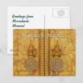 Carte Postale Salutations de Marrakech Maroc (Devant / Derrière)