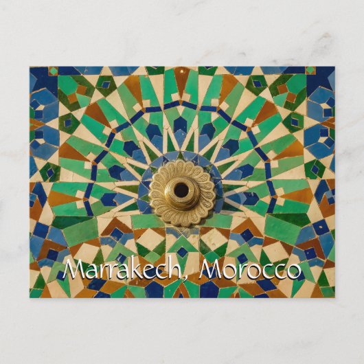 Carte Postale Salutations de Marrakech Maroc (Devant)
