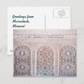 Carte Postale Salutations de Marrakech Maroc (Devant / Derrière)
