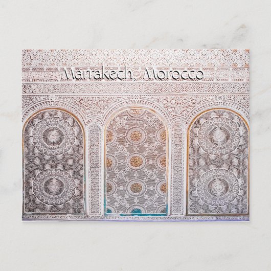 Carte Postale Salutations de Marrakech Maroc (Devant)