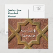 Carte Postale Salutations de Marrakech Maroc (Devant / Derrière)