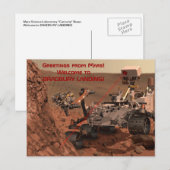 Carte Postale Salutations de Mars ! Bienvenue à BRADBURY LANDING (Devant / Derrière)