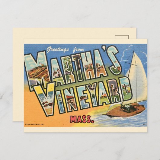 Carte Postale Salutations de Marthas Vineyard (Devant / Derrière)