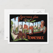 Carte Postale Salutations de Memphis Tennessee US City (Devant / Derrière)