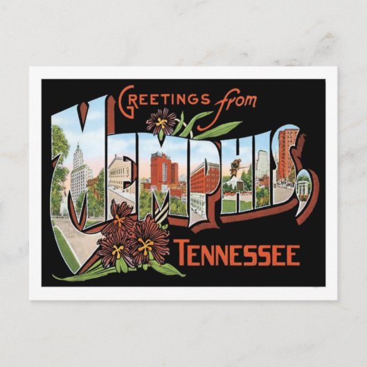 Carte Postale Salutations de Memphis Tennessee US City (Devant)