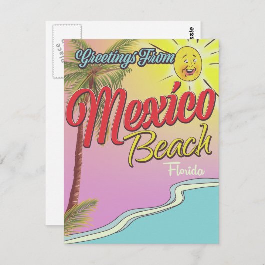 Carte Postale Salutations De Mexico Beach Florida (Devant / Derrière)