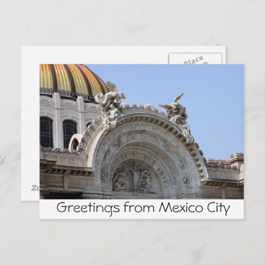 Carte Postale Salutations de Mexico City (Devant / Derrière)