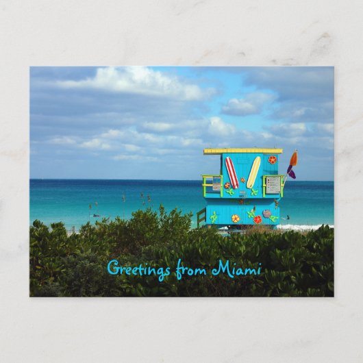 Carte Postale Salutations de Miami (Devant)