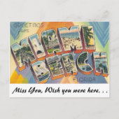 Carte Postale Salutations de Miami Beach (Devant)