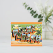 Carte Postale Salutations de Miami Beach (Debout devant)