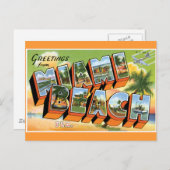Carte Postale Salutations de Miami Beach (Devant / Derrière)