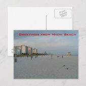 Carte Postale Salutations de Miami Beach (Devant / Derrière)