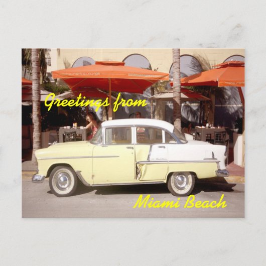 Carte Postale Salutations de Miami Beach (Devant)