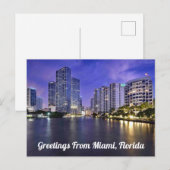 Carte Postale Salutations De Miami, Floride (Devant / Derrière)