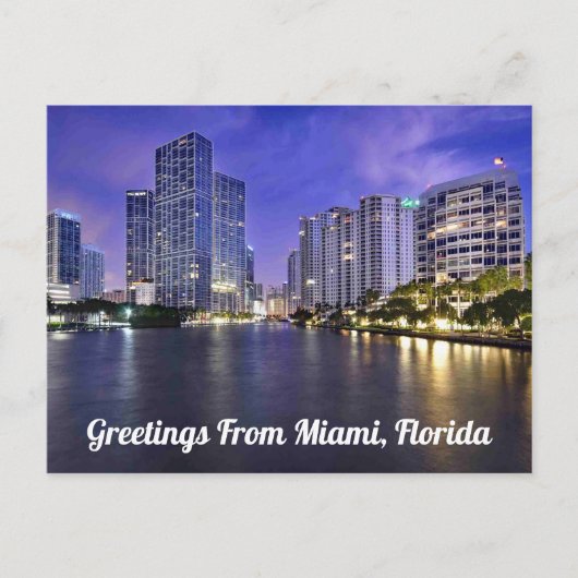 Carte Postale Salutations De Miami, Floride (Devant)