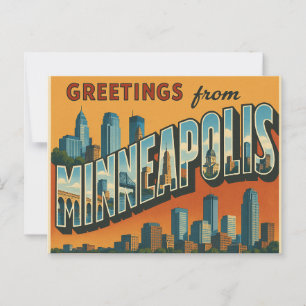 Carte Postale Salutations de Minneapolis