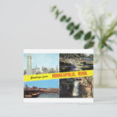 Carte Postale Salutations de Minneapolis 1950 (Debout devant)