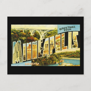 Carte Postale Salutations de Minneapolis Minnesota