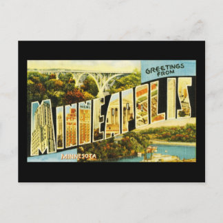 Carte Postale Salutations de Minneapolis Minnesota