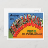 Carte Postale Salutations de Minneapolis, Minnesota Travel (Devant / Derrière)