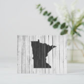 Carte Postale Salutations De Minnesota Rustic Wooden (Debout devant)