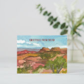 Carte Postale Salutations de Moab Utah Red Rock Désert du sud-ou (Debout devant)