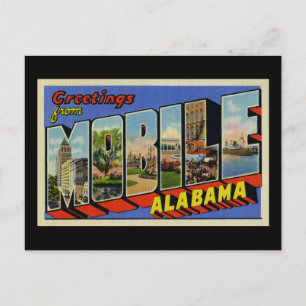 Carte Postale Salutations de Mobile Alabama